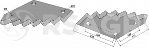 Trioliet short diet feeder blade