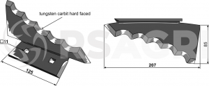 Keenan diet feeder blade R/H with tungsten edge (new type)
