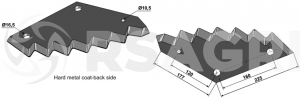 JF Stoll diet feeder blade with tungsten edge