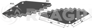 Trioliet long diet feeder blade with tungsten edge