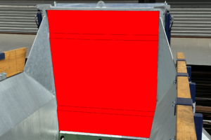 Stainless steel slurry door liner (colour)